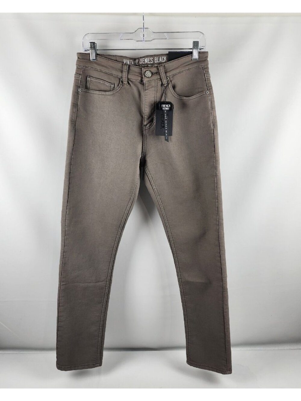 Vintage Genes Black Jeans Mens 30x30 Gray Slim Fit Denim NWT